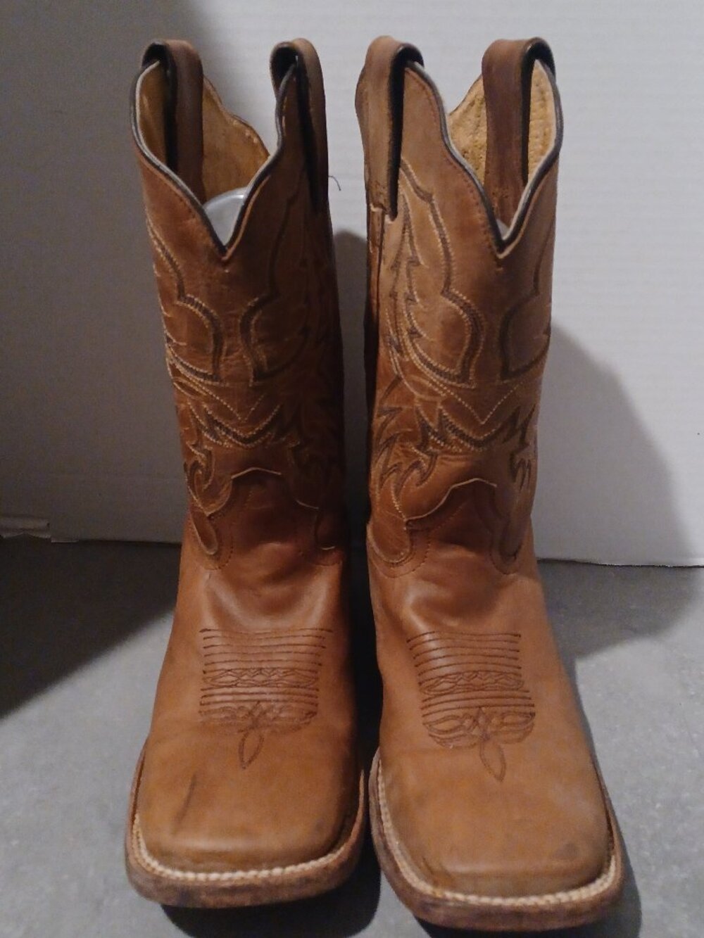 Cuatralba Western Cowboy Boots Womens 7.5 Brown Leather Square Toe
